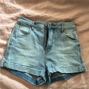 Light wash shorts